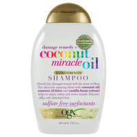 Ogx Shampoo, Extra Strength, Damage Remedy + Coconut Miracle Oil - 13 Fluid ounce 