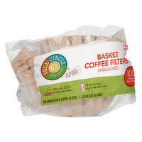 Full Circle Market Unbleached Basket Coffee Filters - 100 Each 