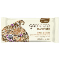 GoMacro Macrobar, Protein Pleasure, Peanut Butter Chocolate Chip - 2.4 Ounce 