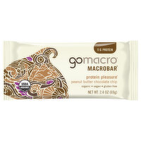 GoMacro MacroBar, Protein Pleasure, Peanut Butter Chocolate Chip - 2.4 Ounce 