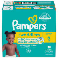 Pampers Diapers, 5 (27+ lb), Super Pack - 58 Each 