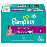 Pampers Diapers, 3 (16-28 lbs 7-13 kg), Super Pack - 84 Each 