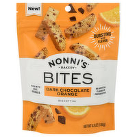 Nonni's Bites, Dark Chocolate Orange, Biscottini - 4.8 Ounce 