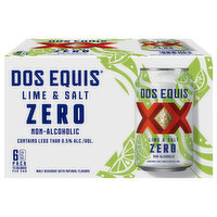 Dos Equis Beer, Lime & Salt, Zero, Non-Alcoholic, 6 Pack - 6 Each