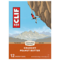 Clif Bar Energy Bars, Crunchy Peanut Butter - 12 Each 