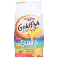 Goldfish Snack Crackers, Baked, Cheddar, Colors - 6.6 Ounce 