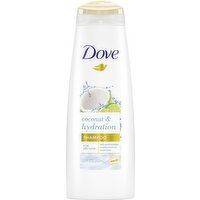 Dove Shampoo, Coconut & Hydration - 12 Ounce 