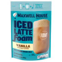Maxwell House Drink Mix, Vanilla, Iced Latte with Foam - 6 Each 