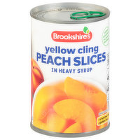 Brookshire's Peach Slices in Heavy Syrup, Yellow Cling - 15.25 Ounce 