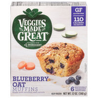 Veggies Made Great Muffins, Blueberry Oat - 6 Each 