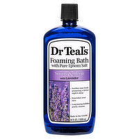 Dr Teal's Foaming Bath with Pure Epsom Salt, Soothe & Sleep with Lavender - 34 Fluid ounce