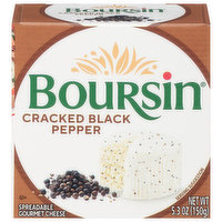 Boursin Spreadable Gourmet Cheese, Cracked Black Pepper