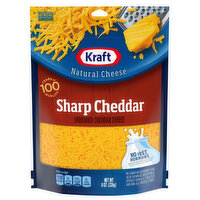 Kraft Natural Cheese, Sharp Cheddar, Shredded - 8 Ounce 