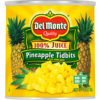 Del Monte Pineapple Tidbits, 100% Juice - 15.25 Ounce 