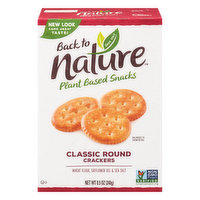 Back To Nature Plant Based Snacks Classic Round Crackers - 8.5 Ounce