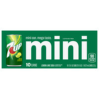 7-UP Soda, Lemon Lime, Mini - 10 Each 