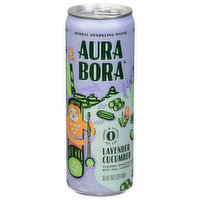 Aura Bora Sparkling Water, Herbal, Lavender Cucumber - 12 Fluid ounce 