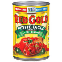 Red Gold Tomatoes, Green Chilies, Petite Diced - 14.5 Ounce 