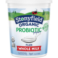 Stonyfield Organic Yogurt, Probiotic, Whole Milk, Plain