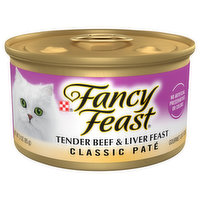 Fancy Feast Cat Food, Gourmet, Tender Beef & Liver Feast, Classic Pate