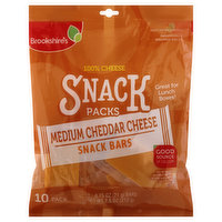 Brookshire's Snack Bars, Cheddar Cheese, Medium, 10 Pack
