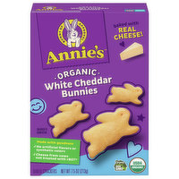 Annie's Baked Crackers, Organic, White Cheddar Bunnies - 7.5 Ounce 