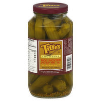 Tiffe's Okra, Louisiana, Hot Pickled - 24 Ounce 