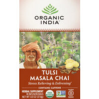 Organic India Herbal Supplement, Tulsi Masala Chai, Infusion Bags - 18 Each 