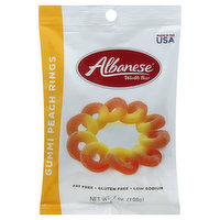 ALBANESE WORLD'S BEST Gummi Rings, Peach - 7 Ounce 