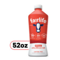 Fairlife Milk, Lactose Free, Whole, Ultra-Filtered - 52 Ounce 