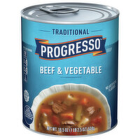 Progresso Soup, Beef & Vegetable, Traditional - 18.5 Ounce 