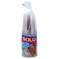 Solo Plastic Cups, Clear, 18 Ounce - 28 Each 