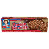 Little Debbie Sandwich Cookies, Fudge Rounds - 8 Each 