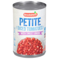 Brookshire's Petite Diced Tomatoes, With Sweet Onion - 14.5 Ounce 