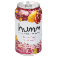 Humm Kombucha, Probiotic, Pomegranate Lemonade - 12 Fluid ounce 