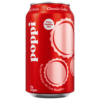 Poppi Prebiotic Soda, Classic Cola - 12 Fluid ounce 