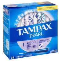 Tampax Tampons, Light Absorbency, Unscented - 36 Each 