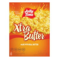 Jolly Time Popcorn, Microwave, Xtra Butter - 6 Each