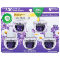 Air Wick Scented Oil Refills, Lavender & Chamomile - 5 Each 