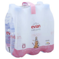 evian Water, Natural Spring - 6 Each 