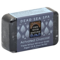 One with Nature Soap, Triple Milled Mineral, Activated Charcoal - 7 Ounce 