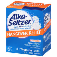 Alka-Seltzer Hangover Relief, Effervescent Tablets, Orange Fizz