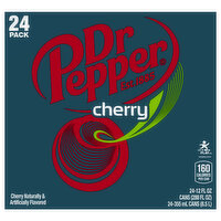 Dr Pepper Soda, Cherry, 24 Pack