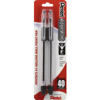 Pentel Ball Point Pens, Fine, Black Ink