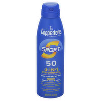 Coppertone Sunscreen Spray, Sport, Broad Spectrum SPF 50, 4-in-1 - 5.5 Ounce 