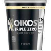 Oikos Triple Zero Vanilla Blended Nonfat Greek Yogurt
