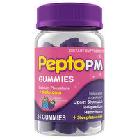 Pepto Calcium Phosphate + Melatonin, PM, Gummies, Berry Flavored - 24 Each 