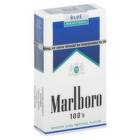 Marlboro Cigarettes, Blue, Menthol, 100's - 20 Each 
