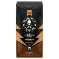 Death Wish Coffee Co Coffee, Whole Bean, Medium Roast - 16 Ounce 