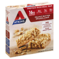Atkins Granola Bars, Peanut Butter - 5 Each 